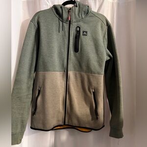 Rip Curl Anti Series Zip Hoodie Jacket Colorblock Green Size L